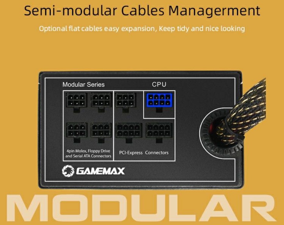 پاور کیس ماژولار گیم مکس 1050 gm